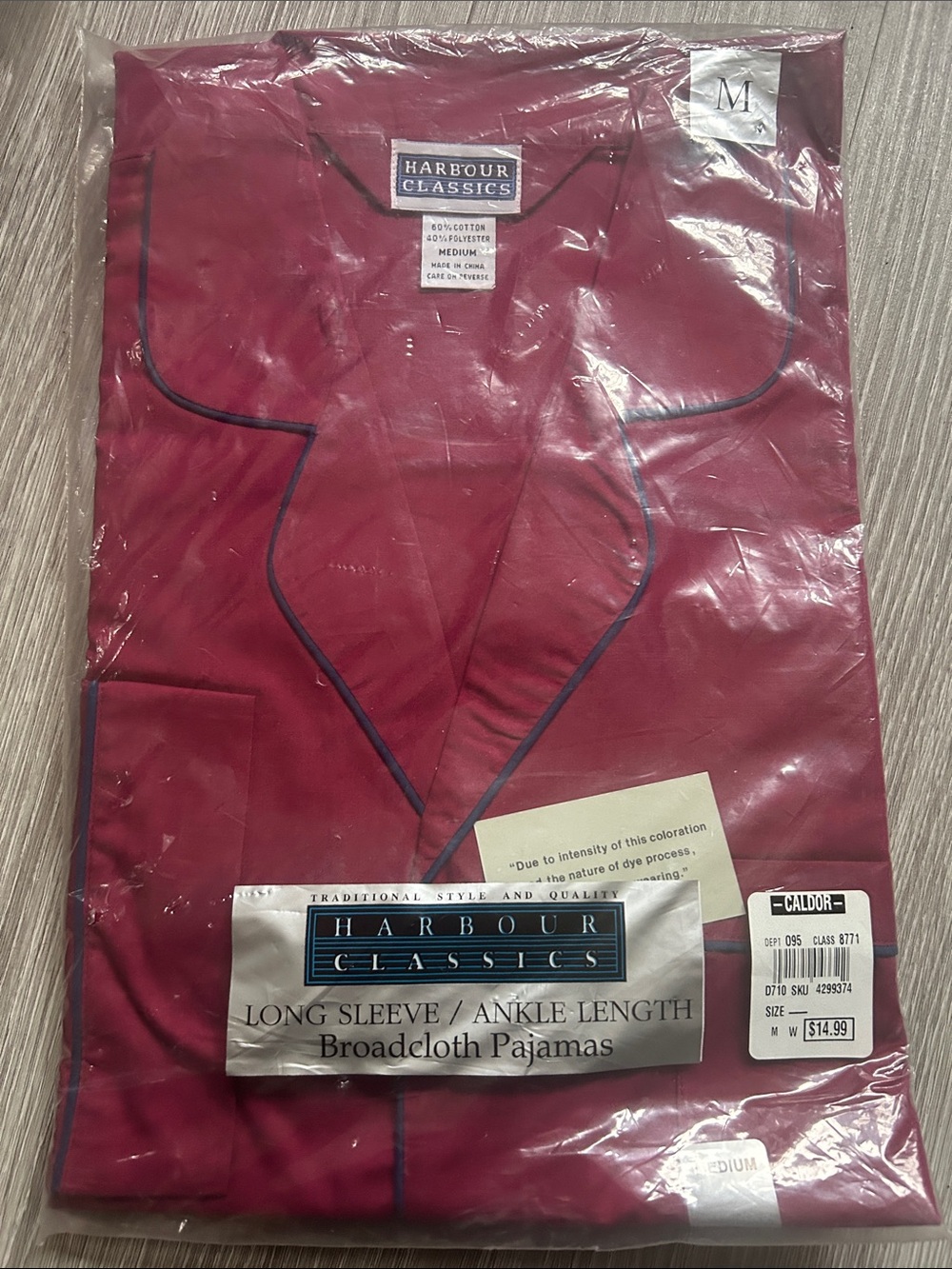 NWT Vintage Harbour Classics Men’s Broadcloth Pajama Set Ankle Length